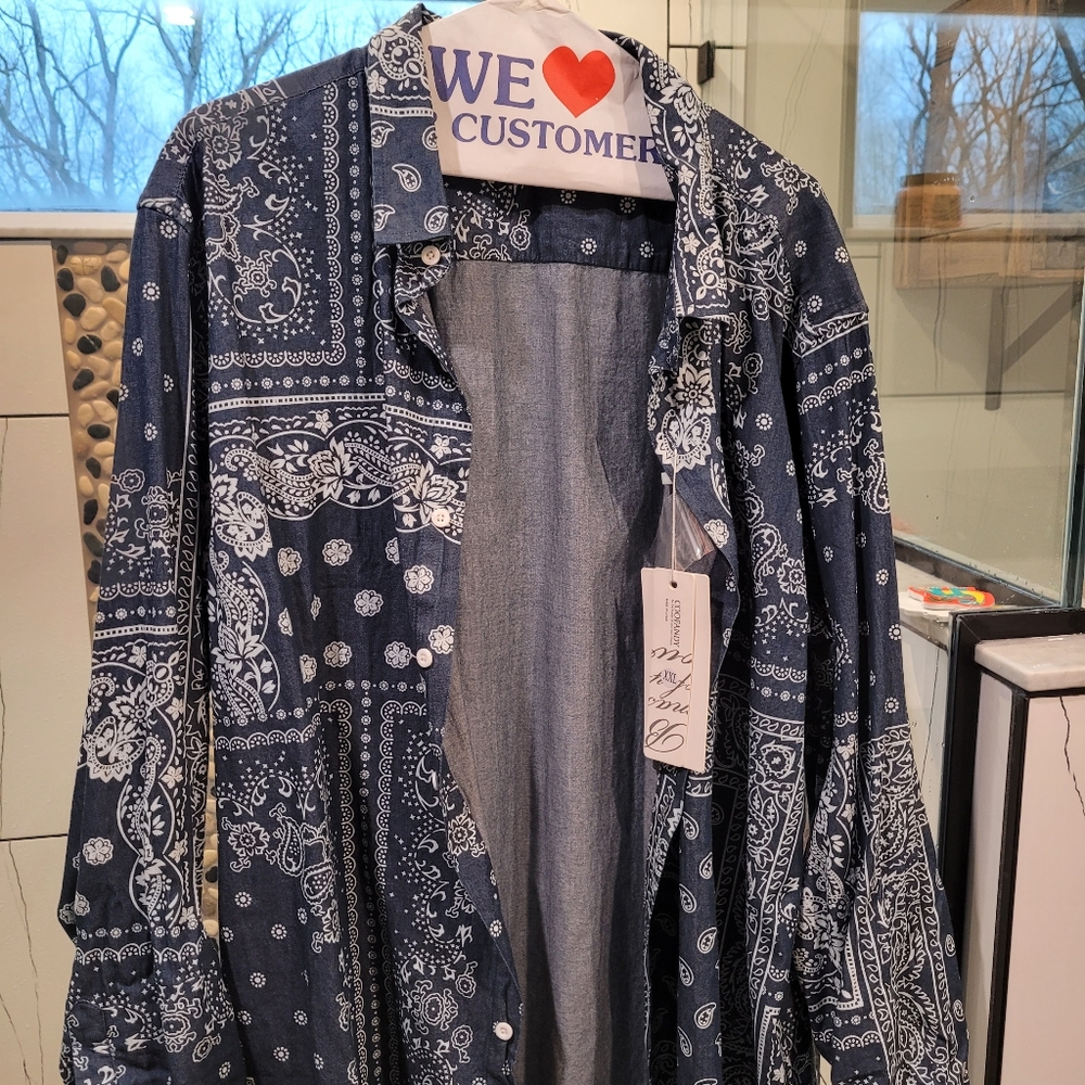 Navy blue Paisley shirt